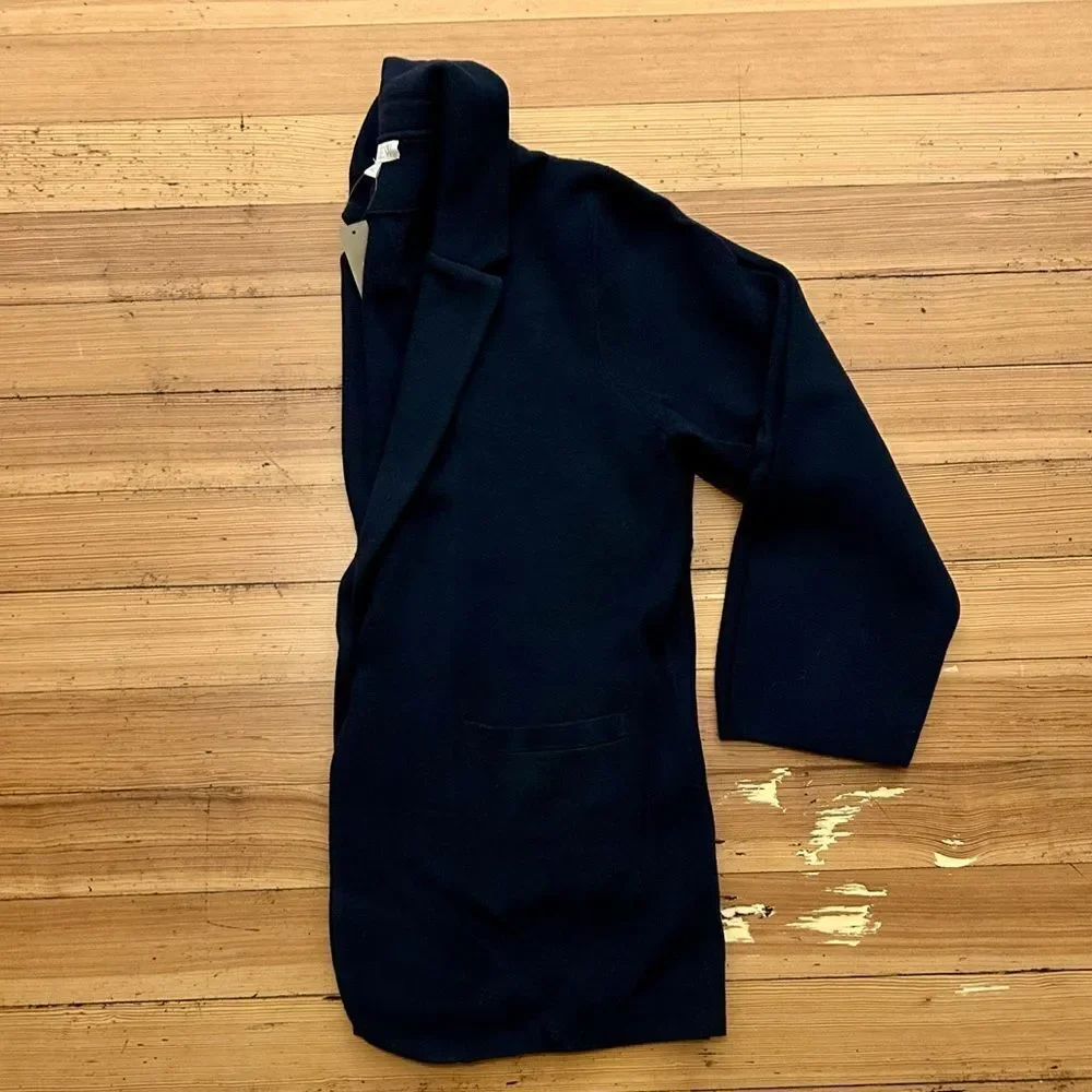 J. Crew Cecile relaxed sweater-blazer. Navy. Size L. NWT.